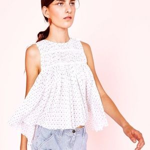 Ulla Johnson June Sleeveless Cotton Floral Top